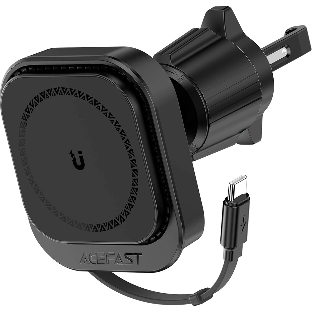 Автодержатель с беспроводной зарядкой ACEFAST D32 Fast Wireless Charger Magnetic Car Holder Black