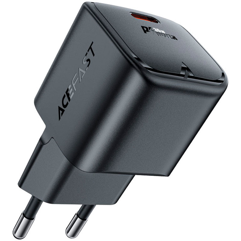 Зарядное устройство ACEFAST A77 Mini Fast Charge Wall Charger GaN PD30W (1xUSB-C) Black