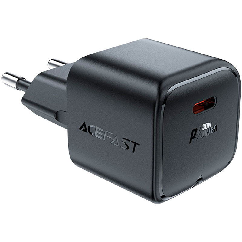 Зарядное устройство ACEFAST A77 Mini Fast Charge Wall Charger GaN PD30W (1xUSB-C) Black