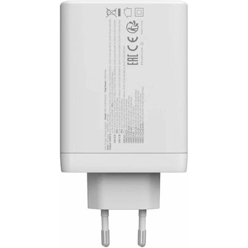 Зарядний пристрій CANYON CU140ACC GaN 1xUSB-A, 3xUSB-C, 140W White (CNS-CUW140ACC)