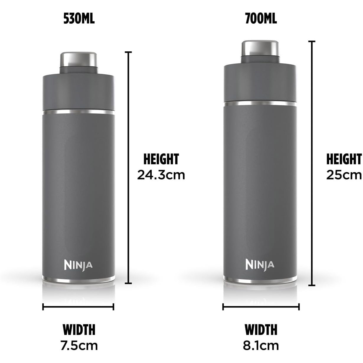 Термос NINJA Thirsti 0.7л Gray (DW2401EUUKGY)