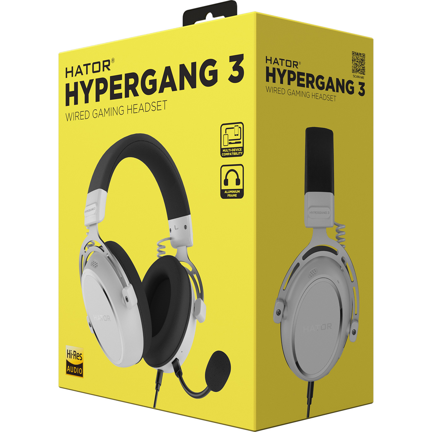 Навушники геймерскі HATOR Hypergang 3 White (ESH06)