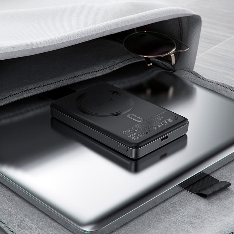 Повербанк MagSafe ACEFAST M12 Magnetic Fast Wireless Charge Power Bank PD 20W 10000mAh Black