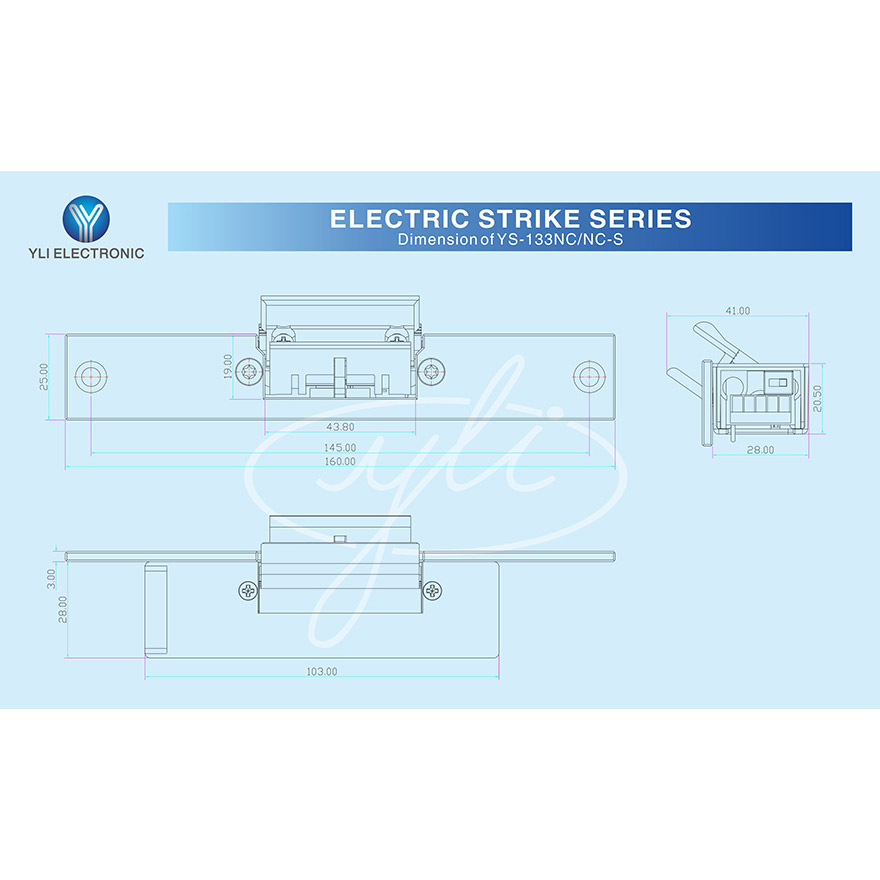 Електромеханічна клямка YLI ELECTRONIC YS-133NC-S