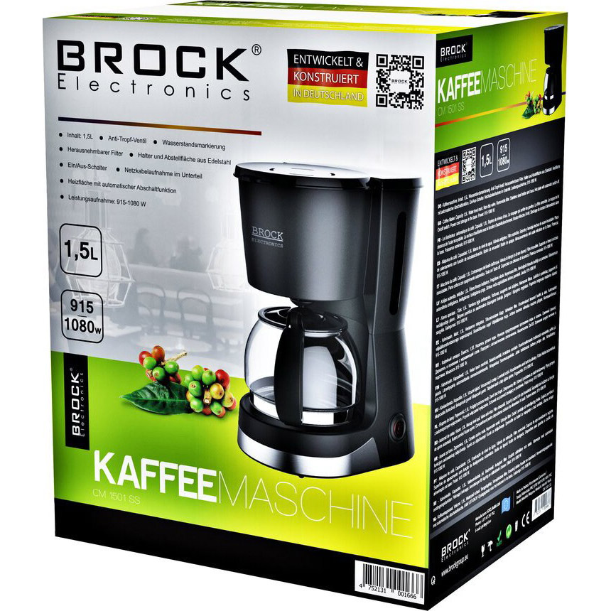 Капельная кофеварка BROCK CM 1501 SS