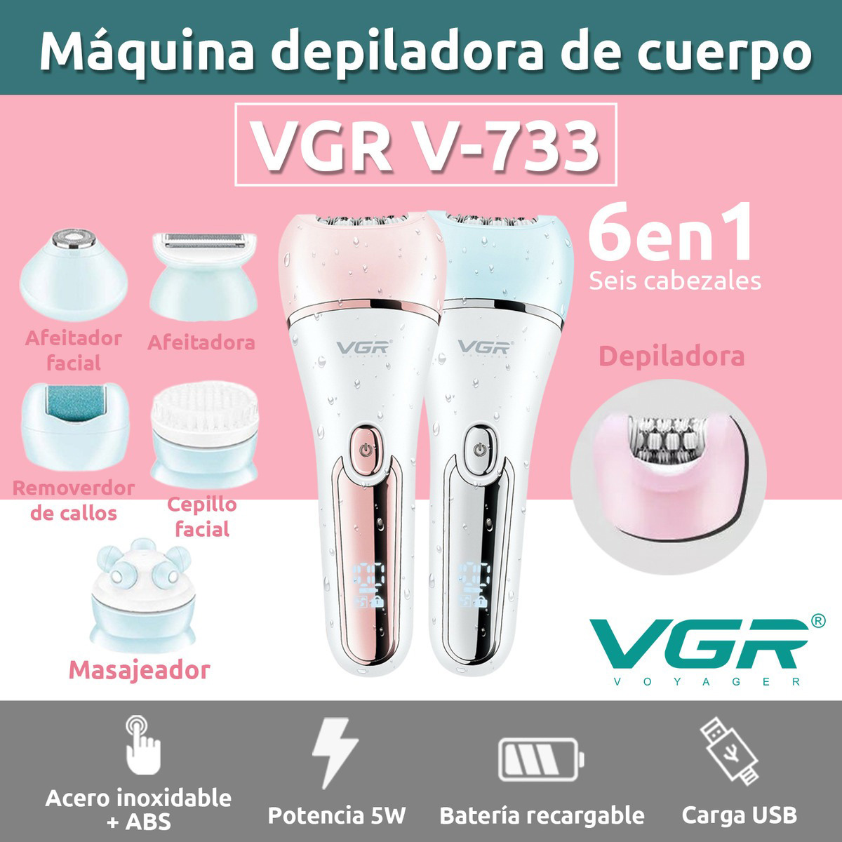 Эпилятор VGR V-733 Blue