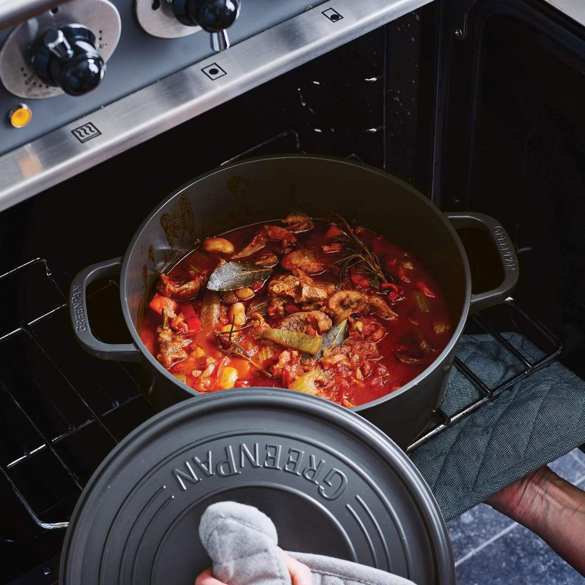 Каструля GREENPAN Featherweights Browny Black 5.3л (CC004829-001)