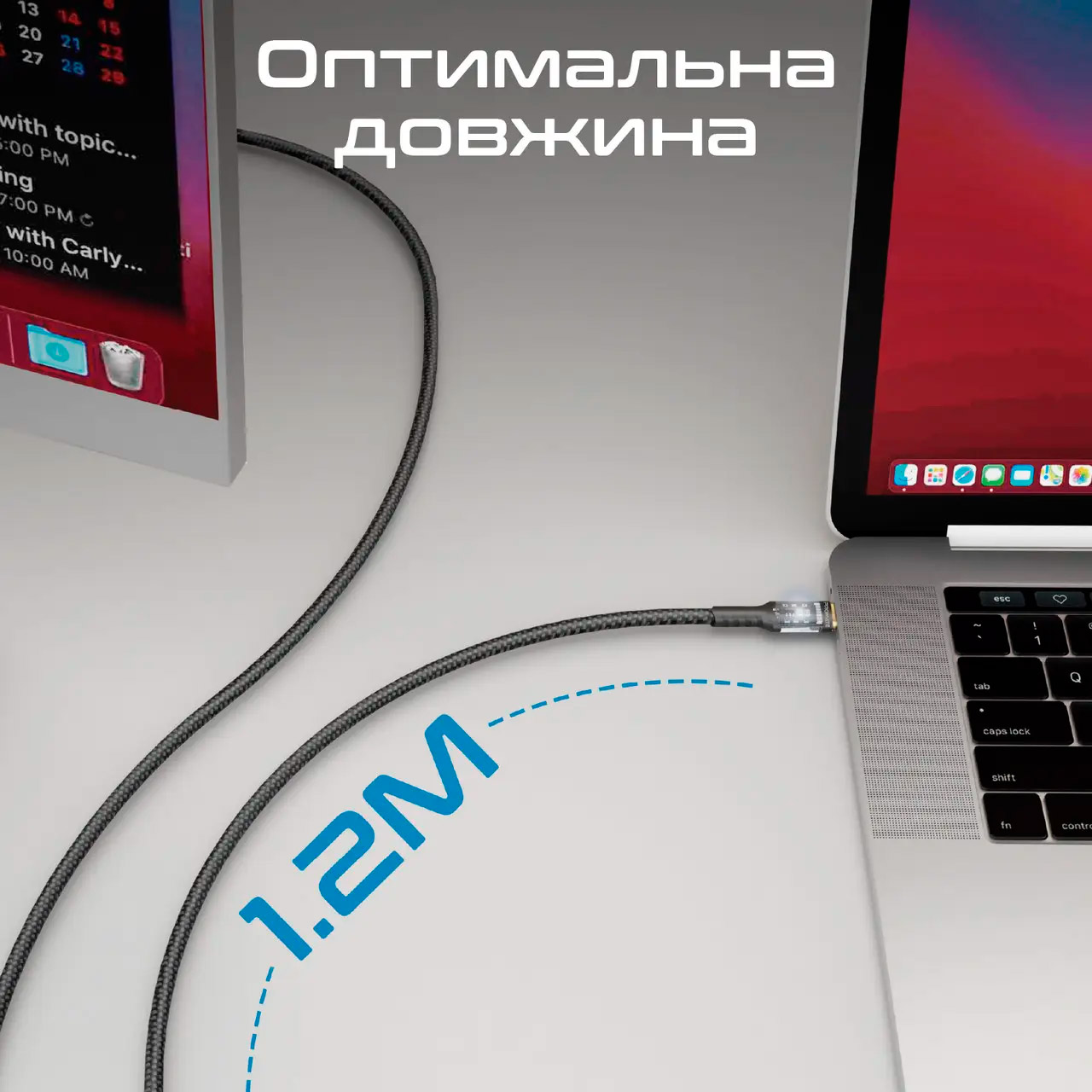 Кабель PROMATE LucidLine-CC120 USB-C to USB-C PD 100W 1.2м Black