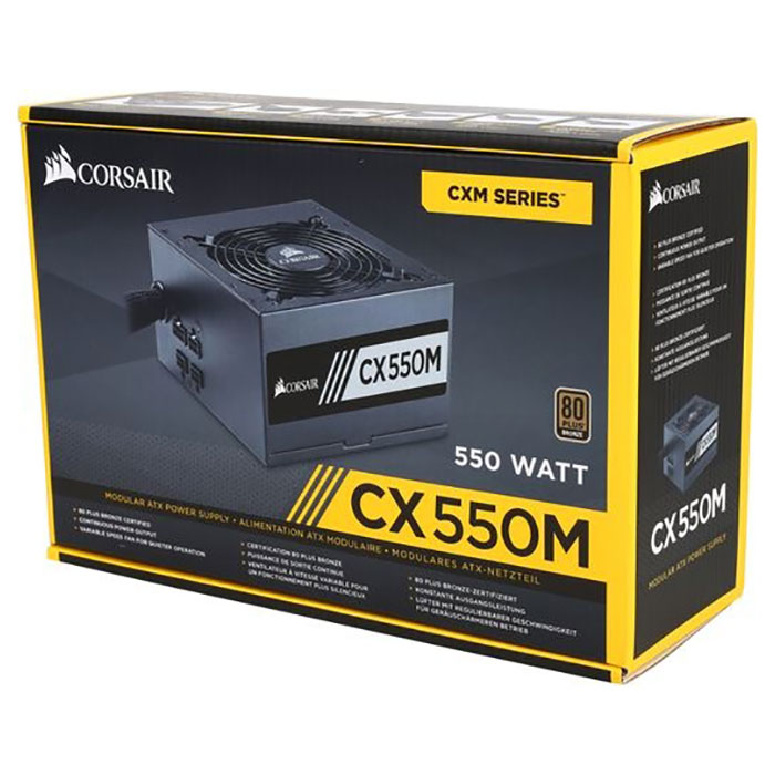 Блок живлення 550W CORSAIR CX550M (CP-9020102-EU)