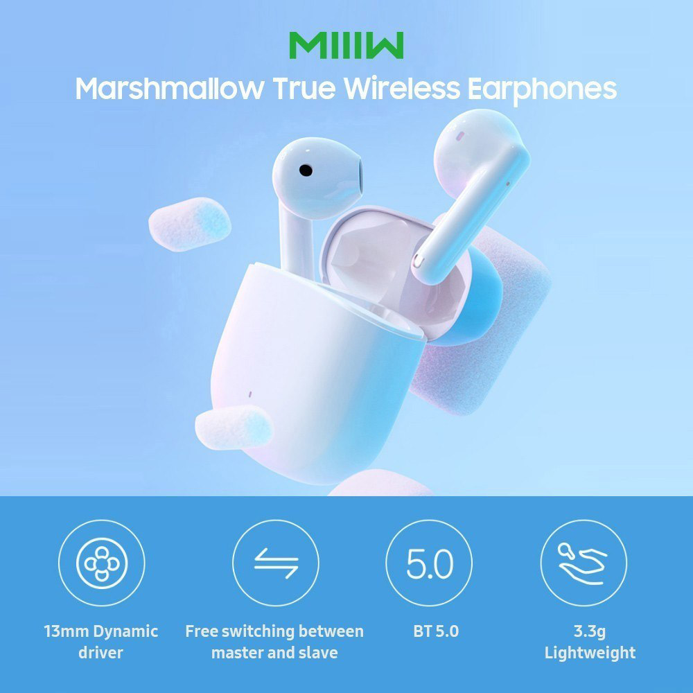 Навушники Xiaomi MiiiW Marshmallow True Wireless Earphones White