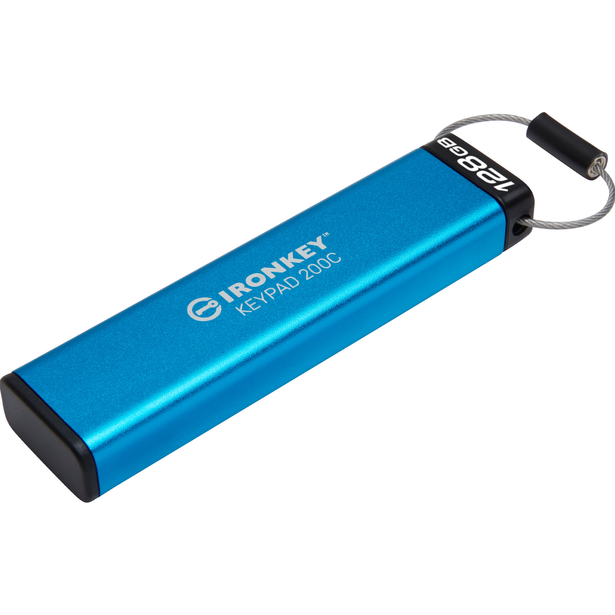 Флешка 128GB KINGSTON IronKey Keypad 200 USB 3.2 Type-C Blue (IKKP200C/128GB)