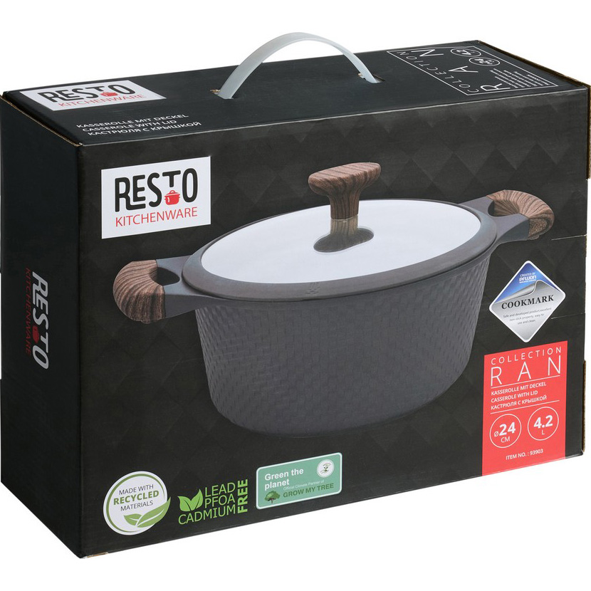 Каструля RESTO Ran Black 4.2л (93903)