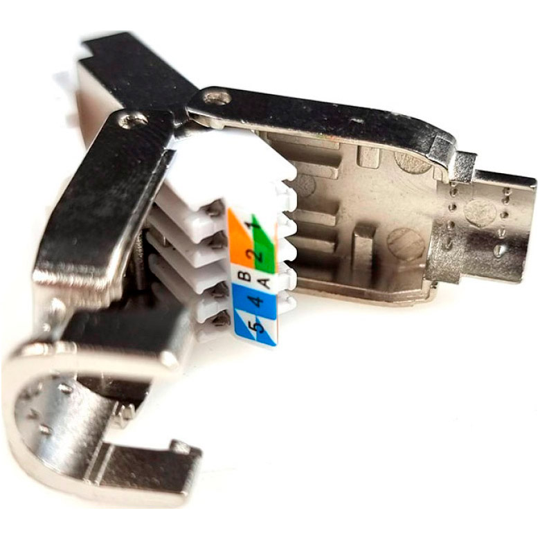 Конектор безінструментальний ESERVER RJ-45 FTP Cat.6a Silver