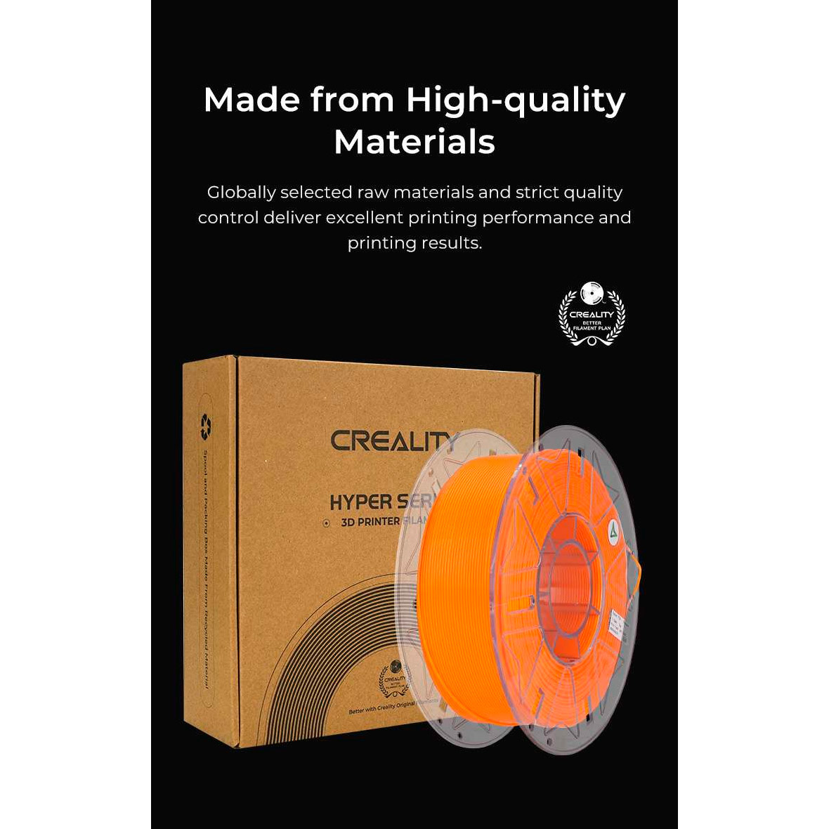 Пластик (філамент) для 3D принтера CREALITY Hyper PLA RFID 1.75mm, 1кг, Gold (3301010459)