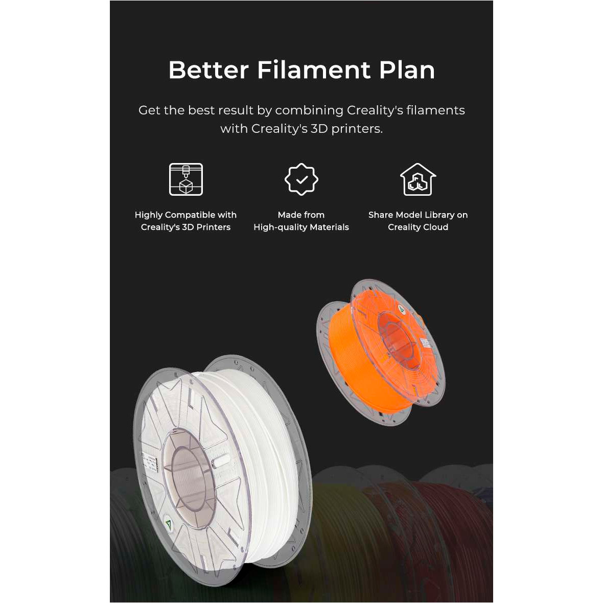 Пластик (філамент) для 3D принтера CREALITY Hyper PLA RFID 1.75mm, 1кг, Red (3301010402)