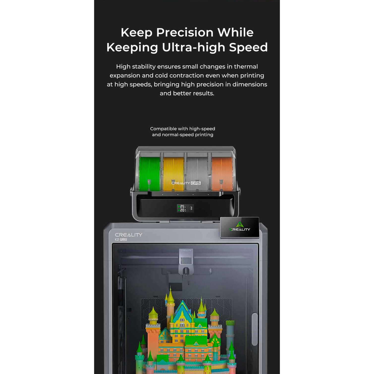 Пластик (філамент) для 3D принтера CREALITY Hyper PLA RFID 1.75mm, 1кг, Yellow (3301010469)