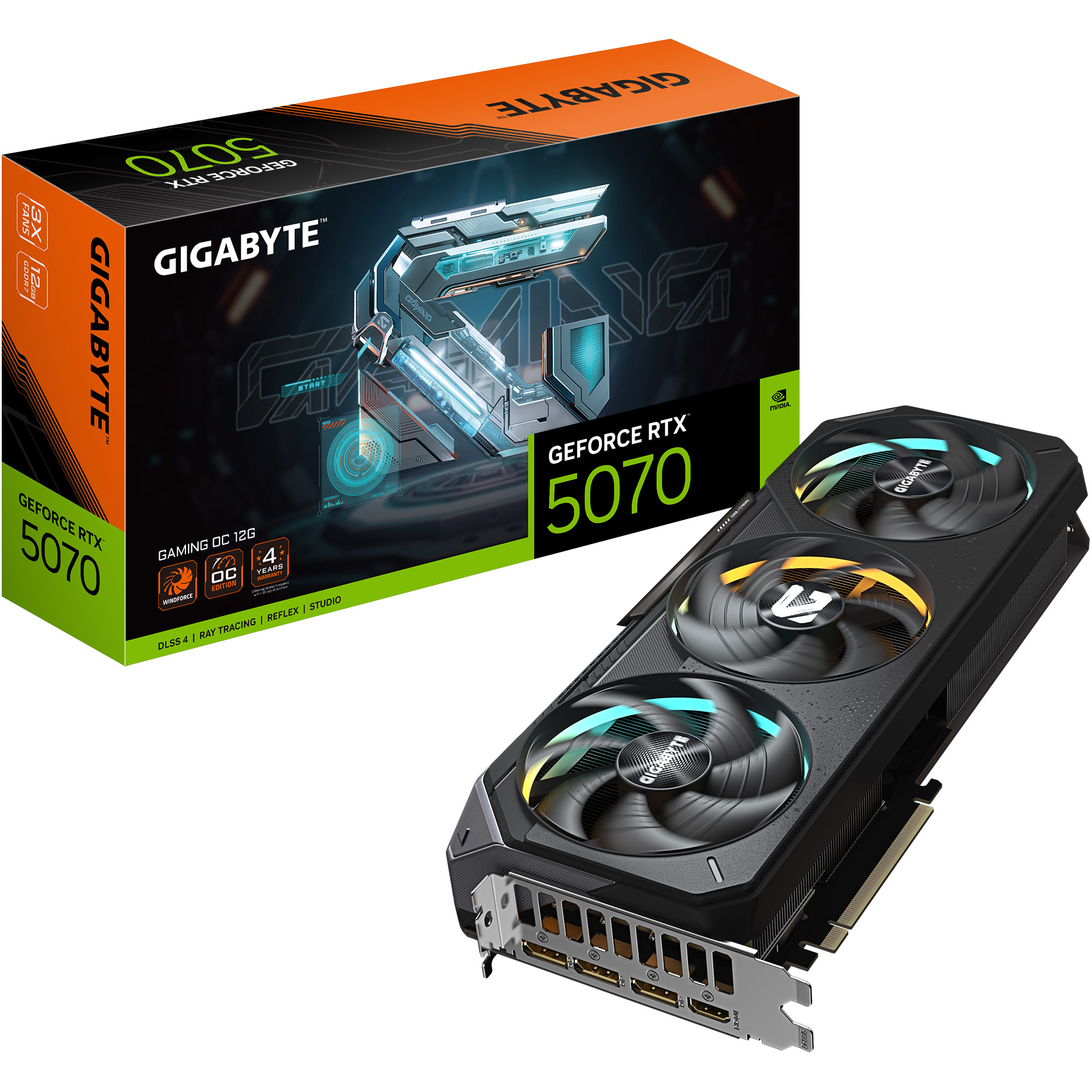 Відеокарта GIGABYTE GeForce RTX 5070 Gaming OC 12G (GV-N5070GAMING OC-12GD)