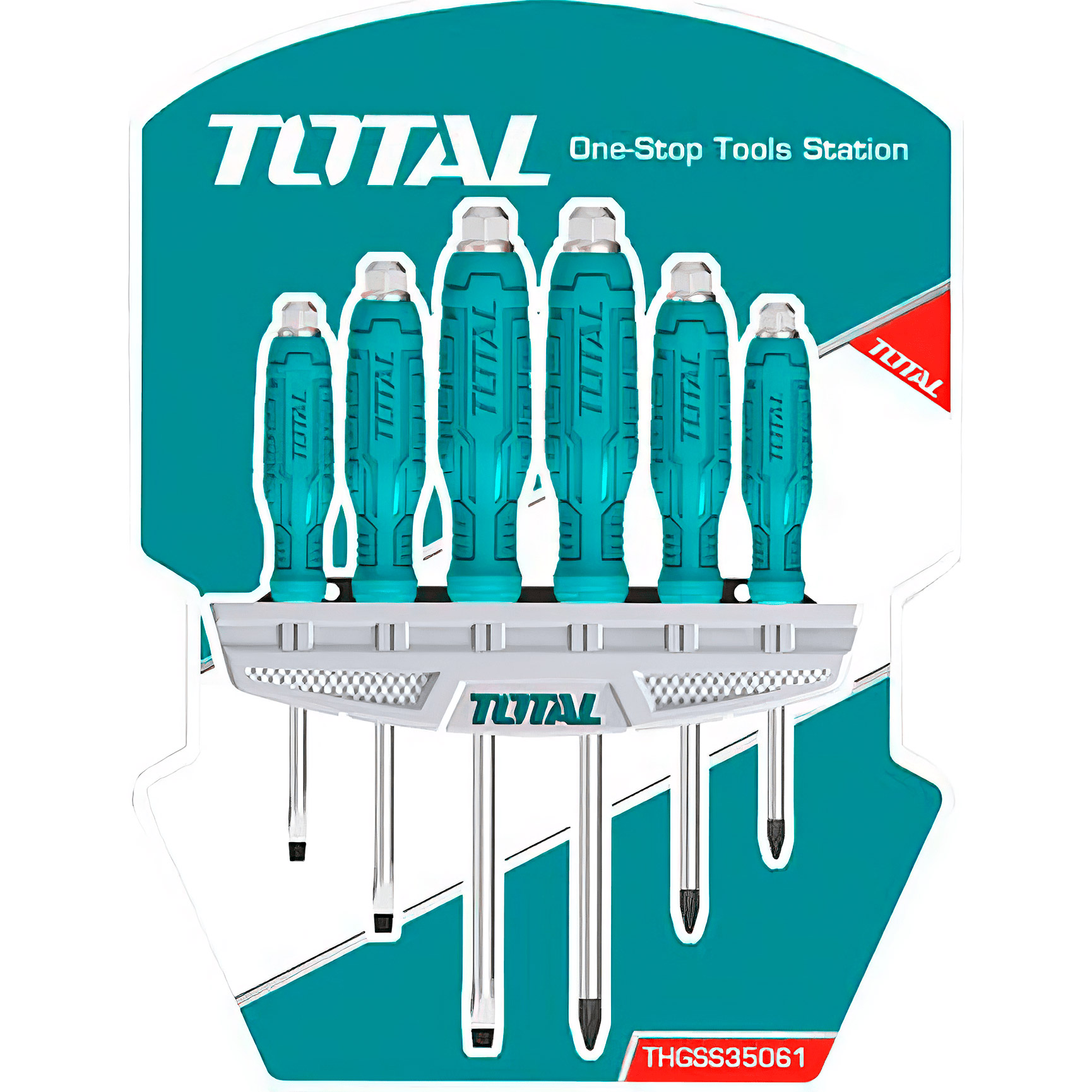 Набор ударных отвёрток TOTAL Go-Through Screwdriver Set 6шт (THGSS35061)