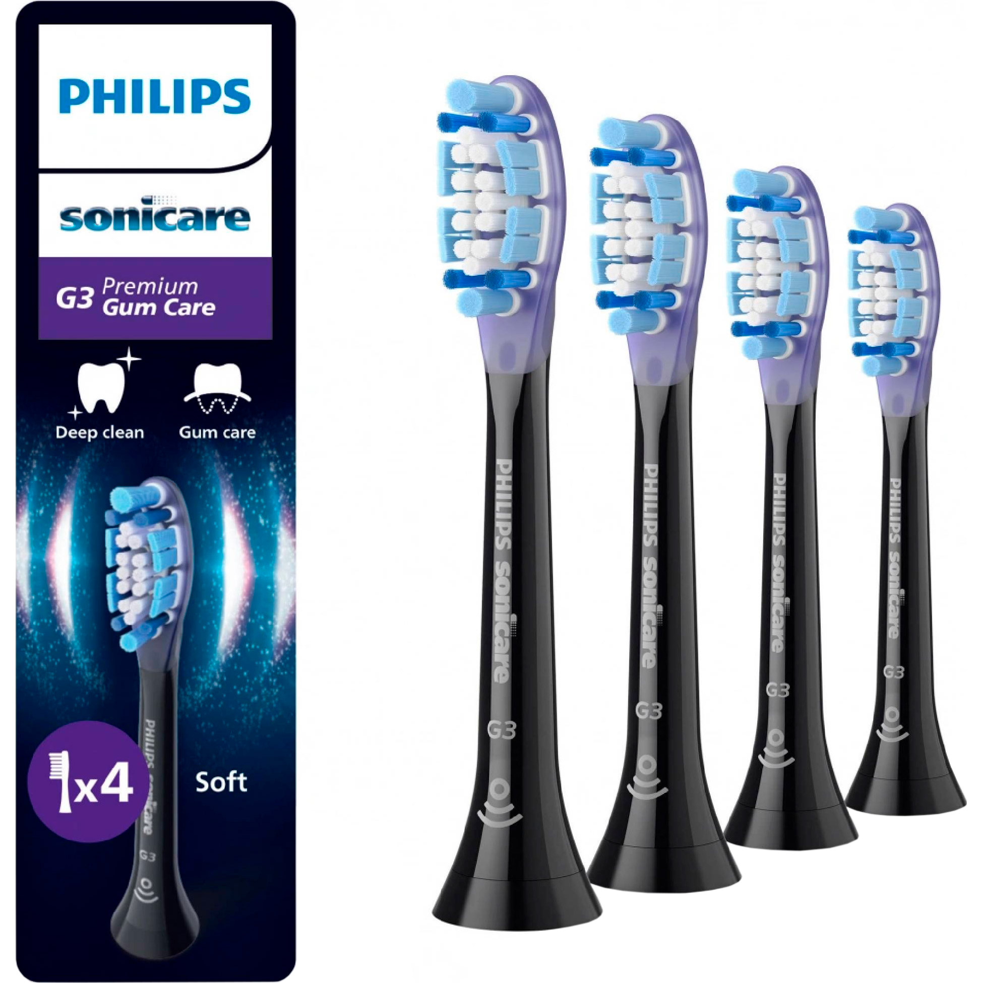 Насадка для зубной щётки PHILIPS Sonicare G3 Premium Gum Care 4шт (HX9054/88)