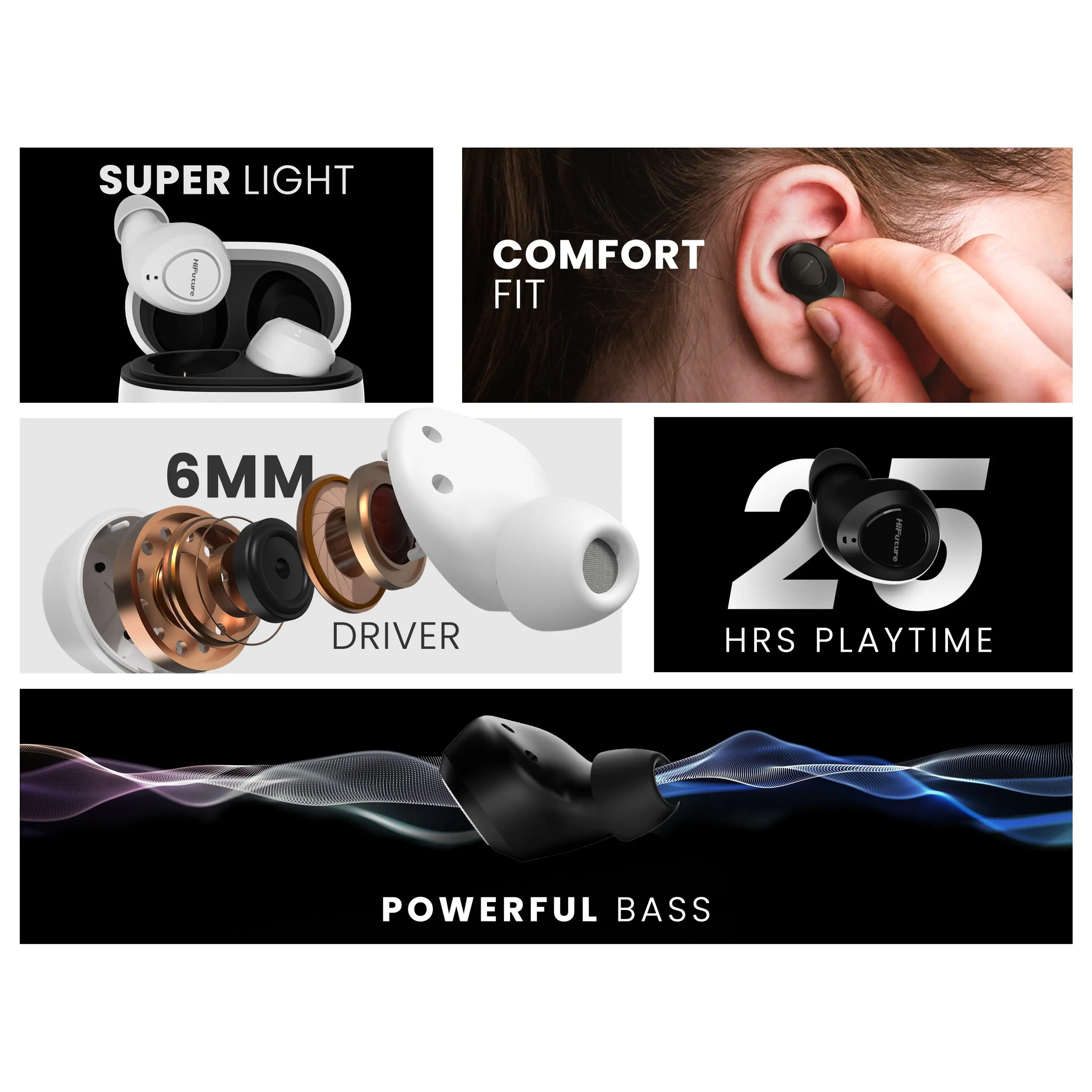 Наушники HIFUTURE OlymBuds3 Shadow Black