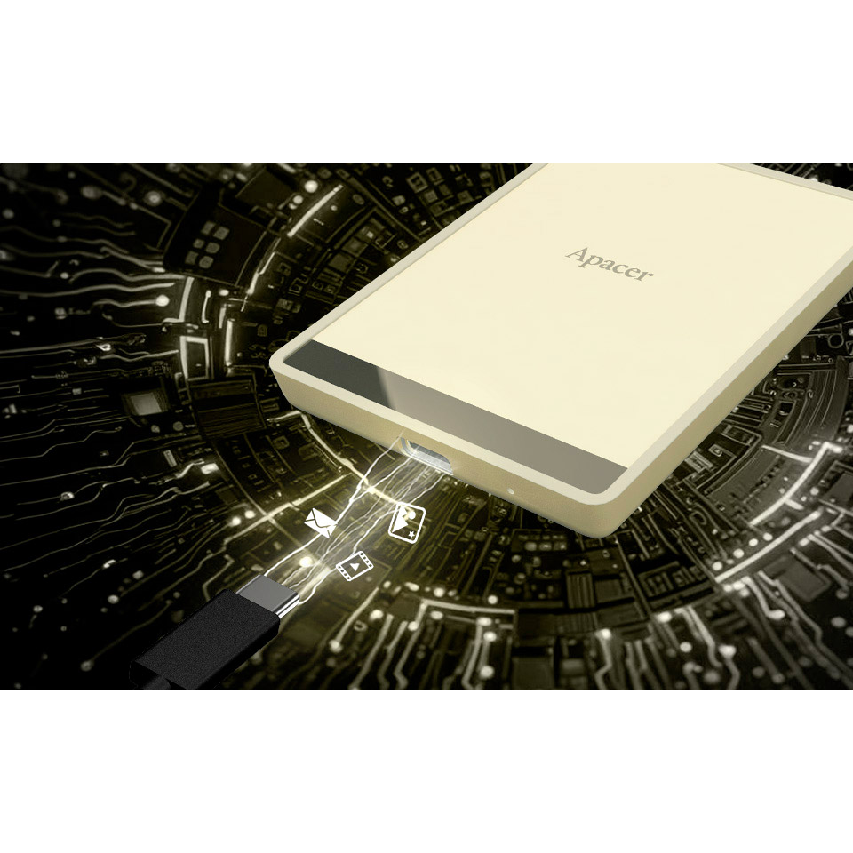 Портативный SSD диск APACER AS724 1TB USB3.2 Gen2 Cream (AP1TBAS724C-1)