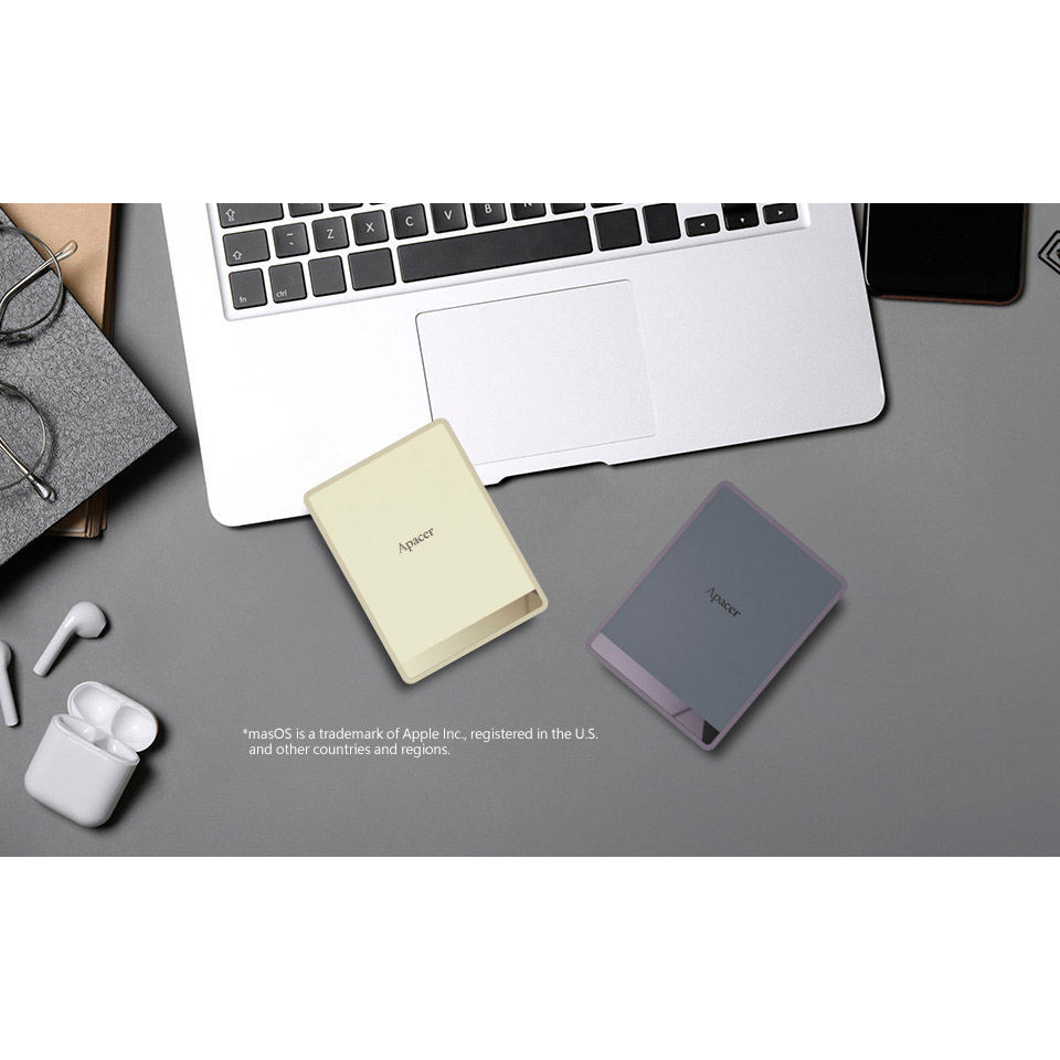 Портативный SSD диск APACER AS724 1TB USB3.2 Gen2 Cream (AP1TBAS724C-1)