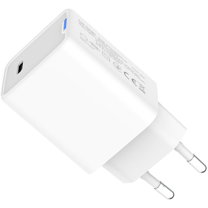 Зарядний пристрій COLORWAY GaN Mini 65W 1xUSB-C Fast Charging White (CW-CHS049PD-WT)