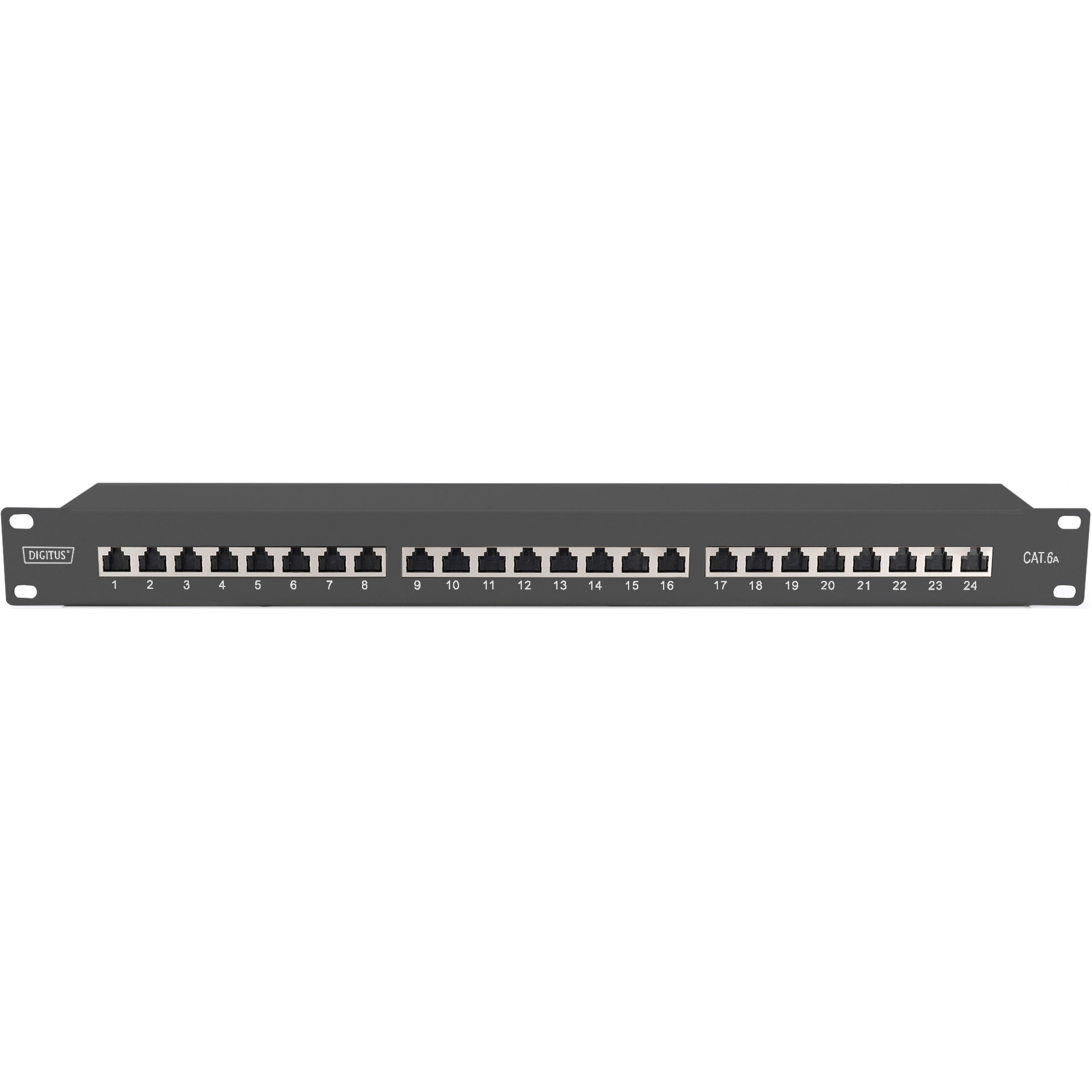 Патч-панель DIGITUS CAT 6a, Class E Patch Panel 1U 19" 24-port STP Cat.6a в сборе (DN-91624S-EA-B)