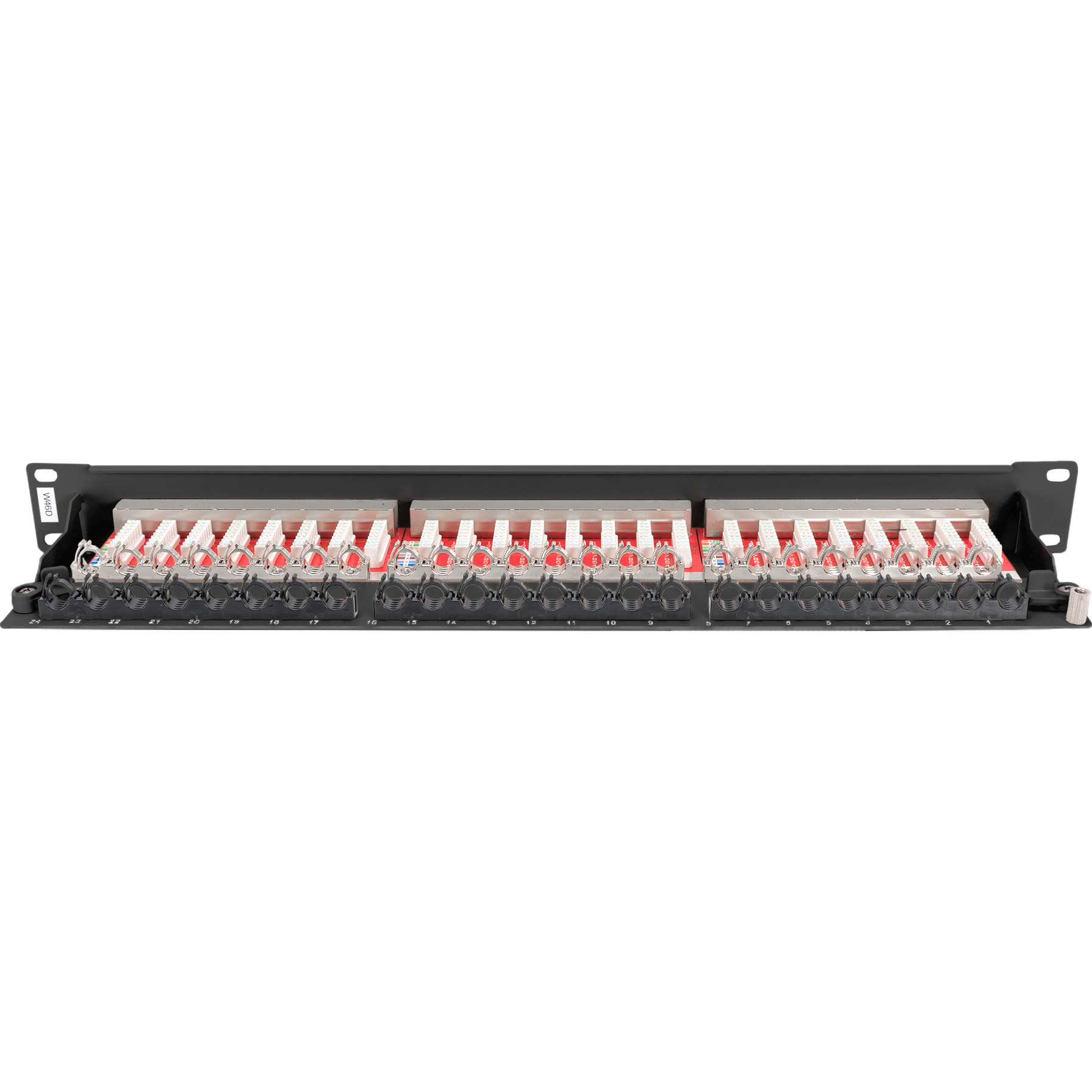 Патч-панель DIGITUS CAT 6a, Class E Patch Panel 1U 19" 24-port STP Cat.6a в сборе (DN-91624S-EA-B)