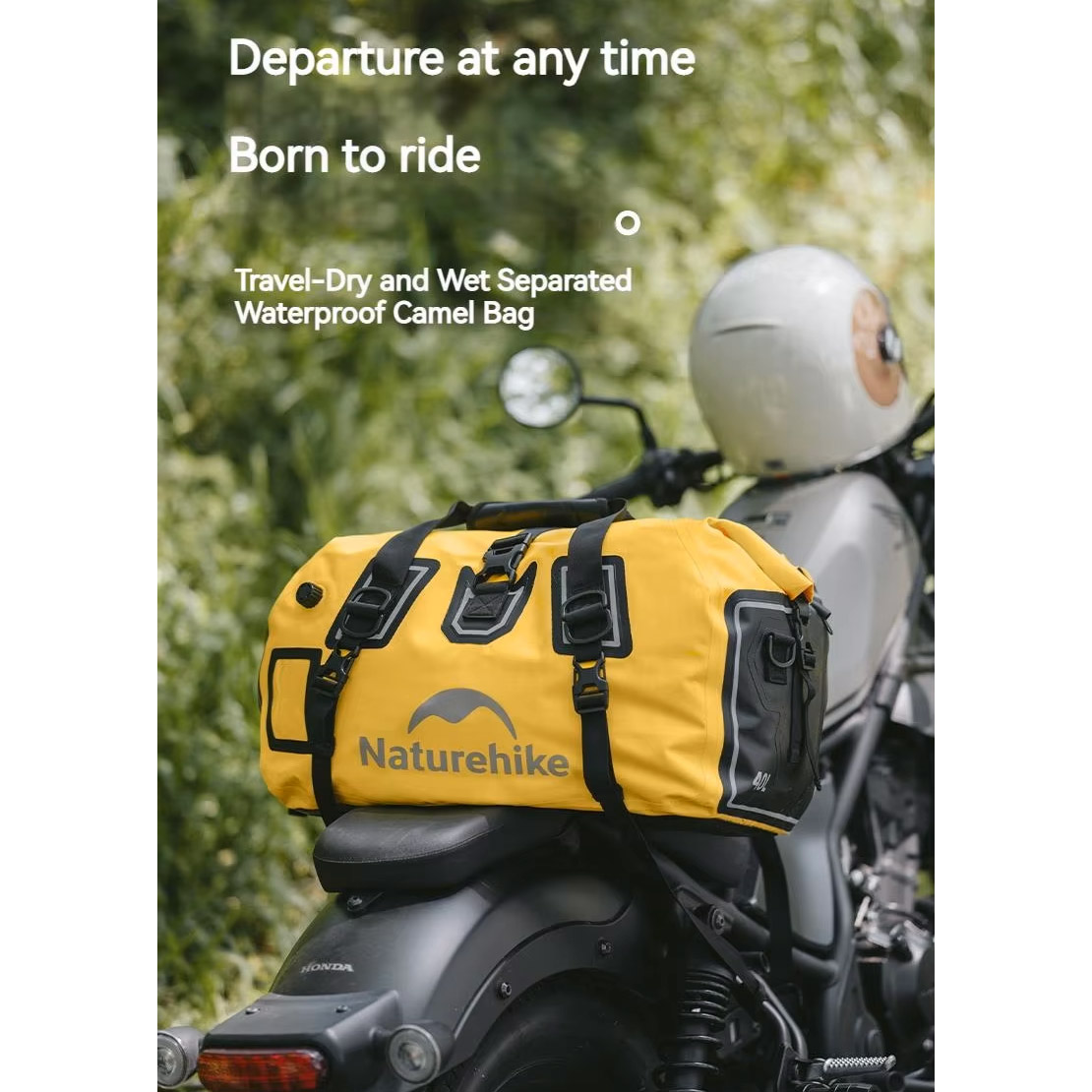 Сумка дорожная NATUREHIKE CNK2450XB015 Outdoor PX6 Waterproof Bag 60L Black (6975641883760)