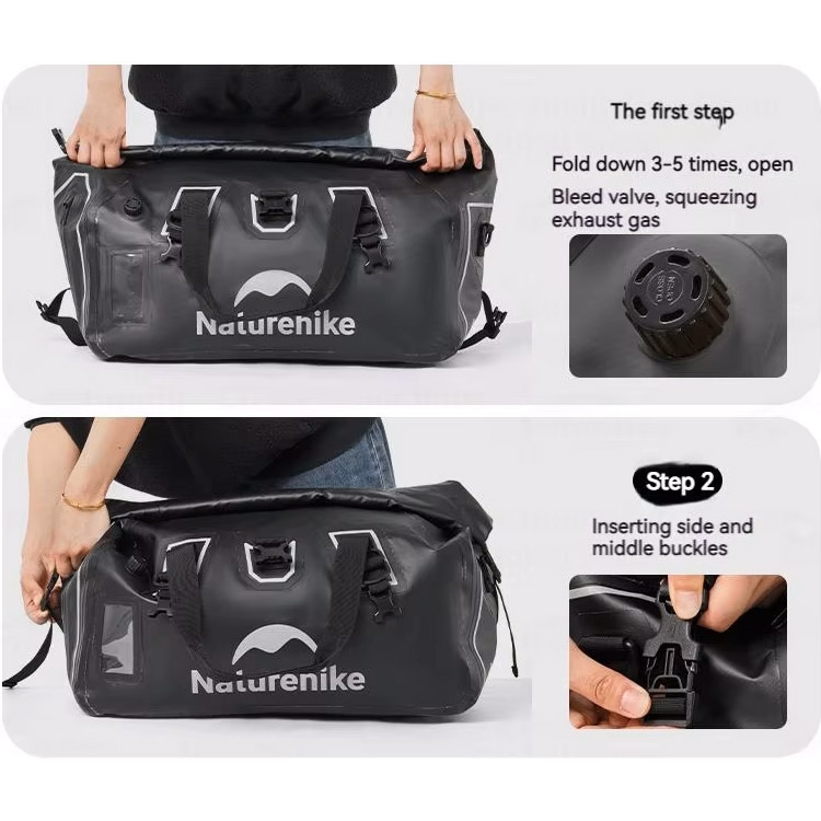 Сумка дорожная NATUREHIKE CNK2450XB015 Outdoor PX6 Waterproof Bag 60L Yellow (6975641883739)