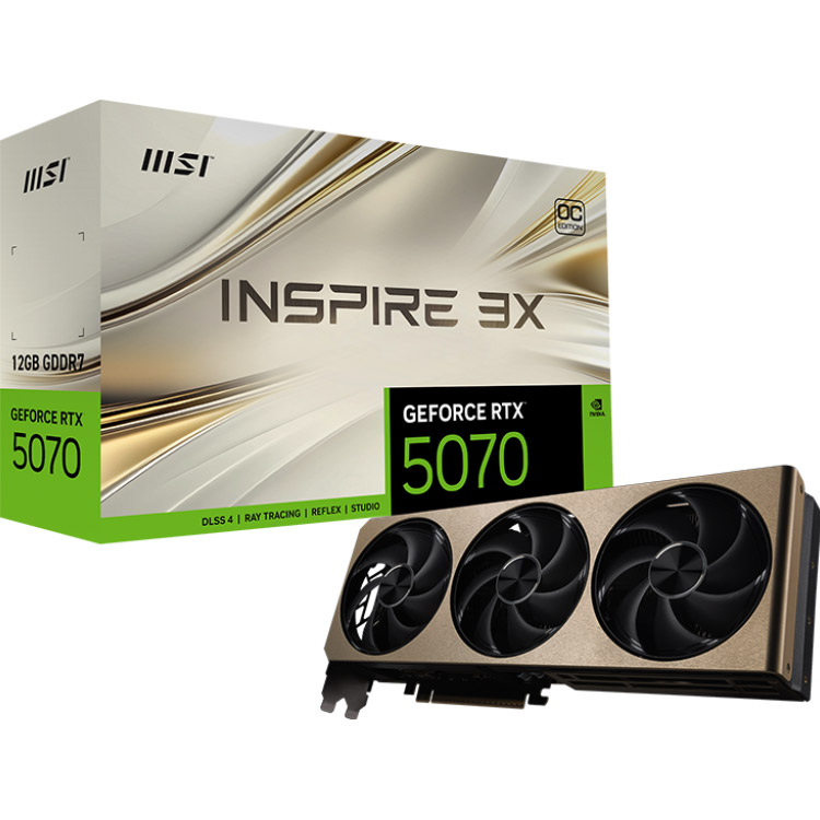Видеокарта MSI GeForce RTX 5070 12G Inspire 3X OC