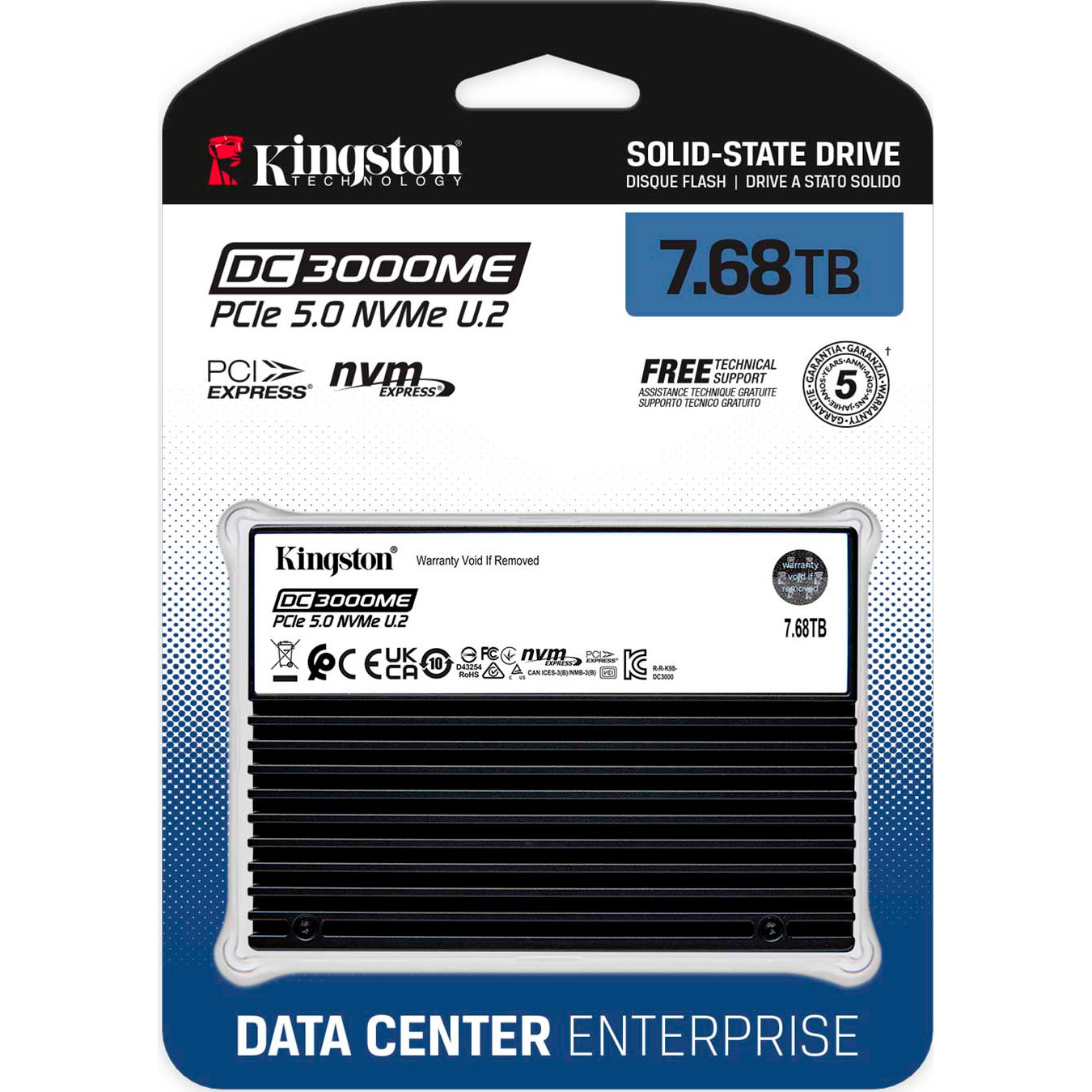 SSD диск KINGSTON DC3000ME 7.68TB 2.5" U.2 15mm NVMe (SEDC3000ME/7T6)