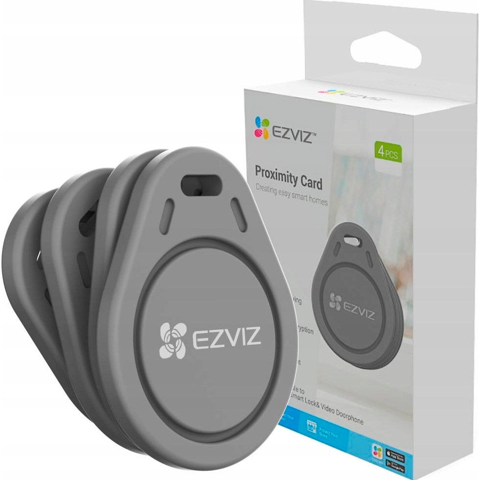 Бесконтактный брелок EZVIZ CS-DL-IC-CPU-R200 Gray 4шт