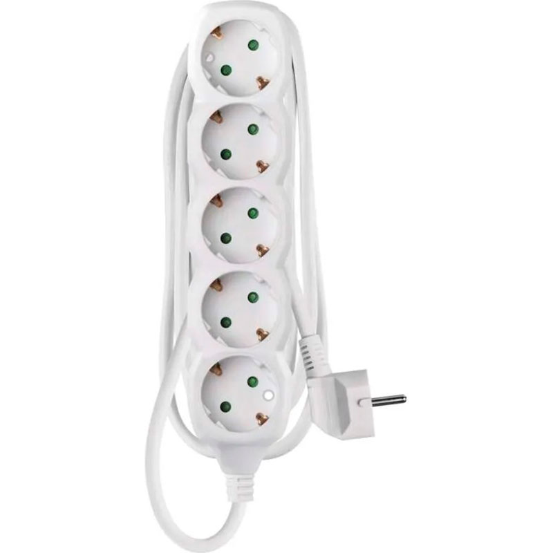 Подовжувач EMOS P0522 White, 5 розеток, 2м