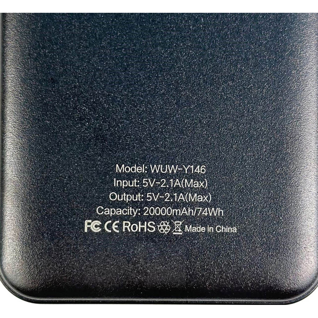 Повербанк WUW Y146 20000mAh Black
