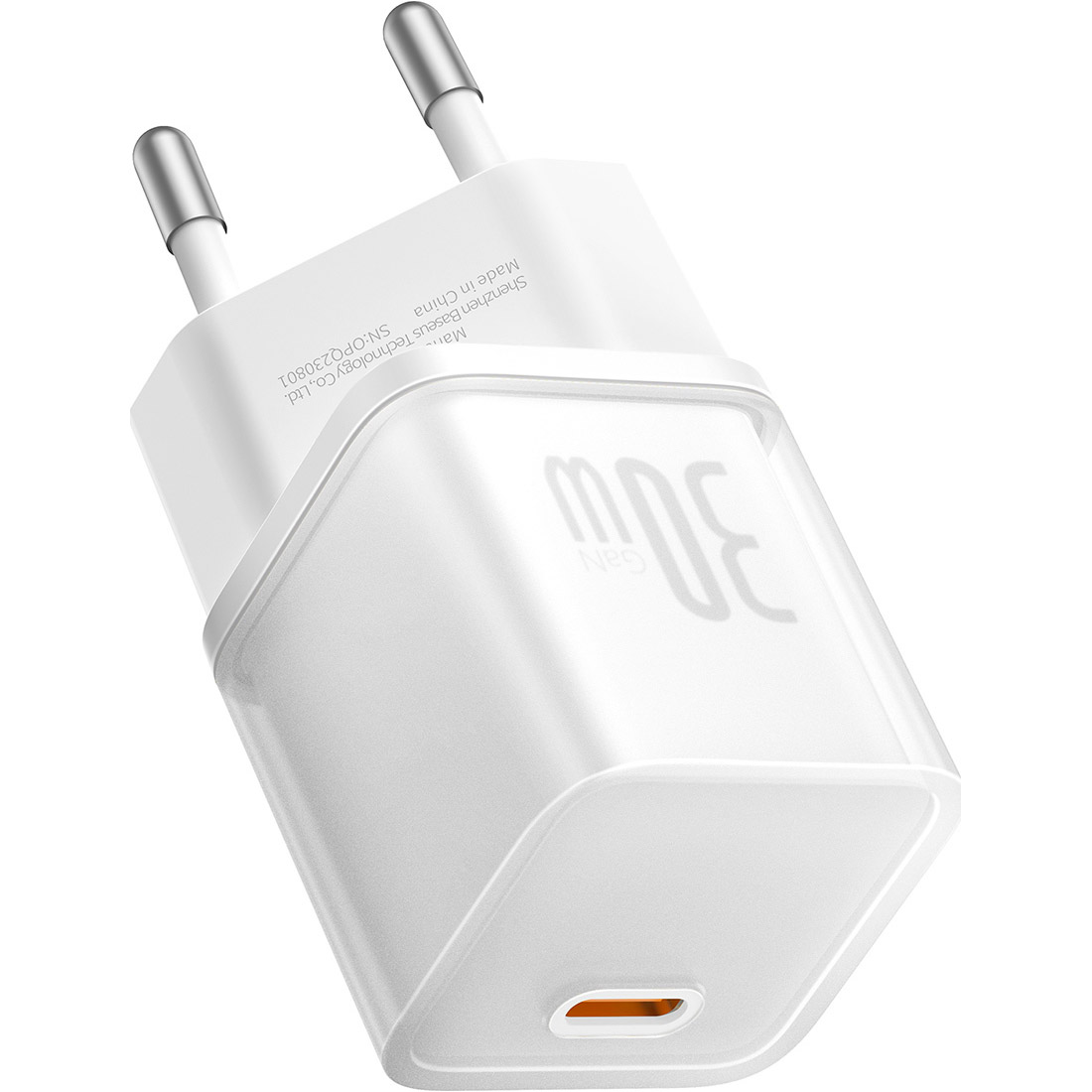 Зарядний пристрій BASEUS GaN5S Fast Charger 1C 30W Moon White (P10162504213-00)