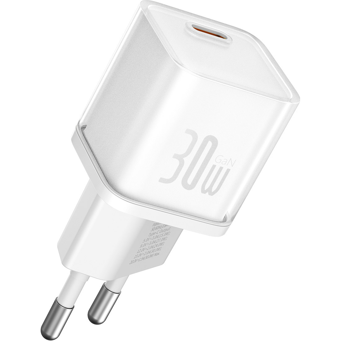 Зарядний пристрій BASEUS GaN5S Fast Charger 1C 30W Moon White (P10162504213-00)