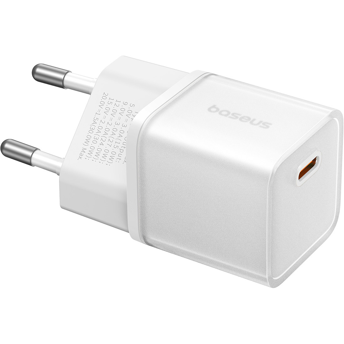 Зарядний пристрій BASEUS GaN5S Fast Charger 1C 30W Moon White (P10162504213-00)
