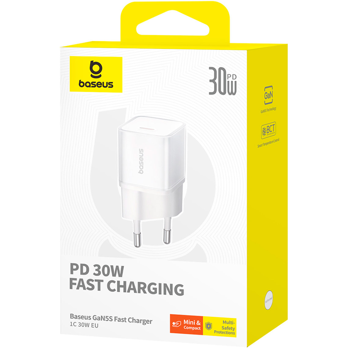Зарядний пристрій BASEUS GaN5S Fast Charger 1C 30W Moon White (P10162504213-00)