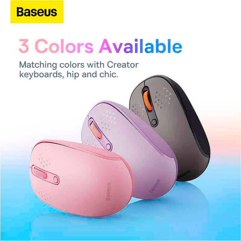 Миша BASEUS F01B Tri-Mode Wireless Mouse Baby Pink (B01055503413-00)