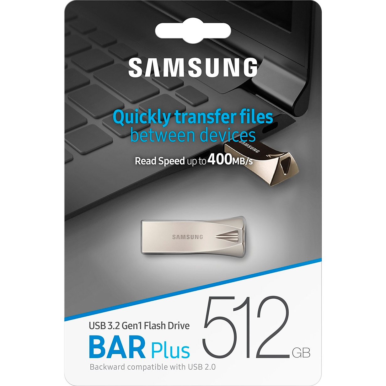 Флешка 512GB SAMSUNG Bar Plus USB 3.2 Champagne Silver (MUF-512BE3/APC)