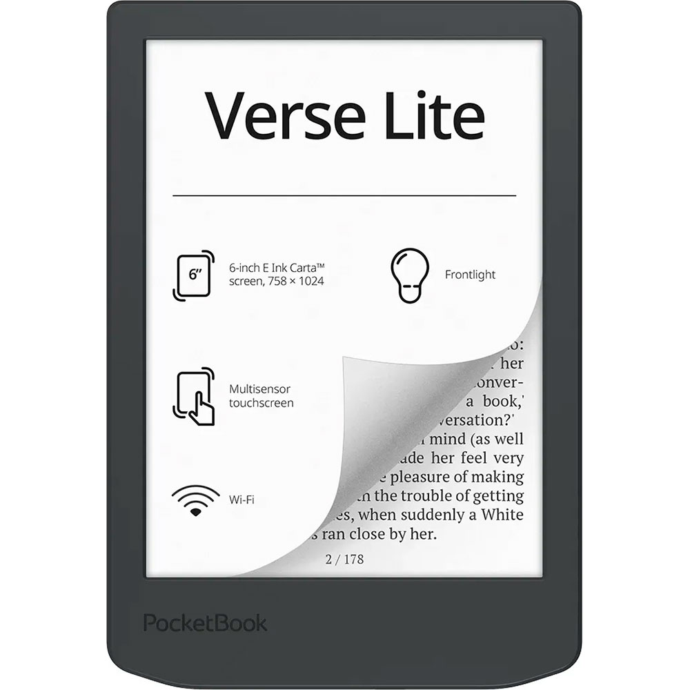 Електронна книга POCKETBOOK 619 Verse Lite Midnight Gray (PB619-T-CIS)