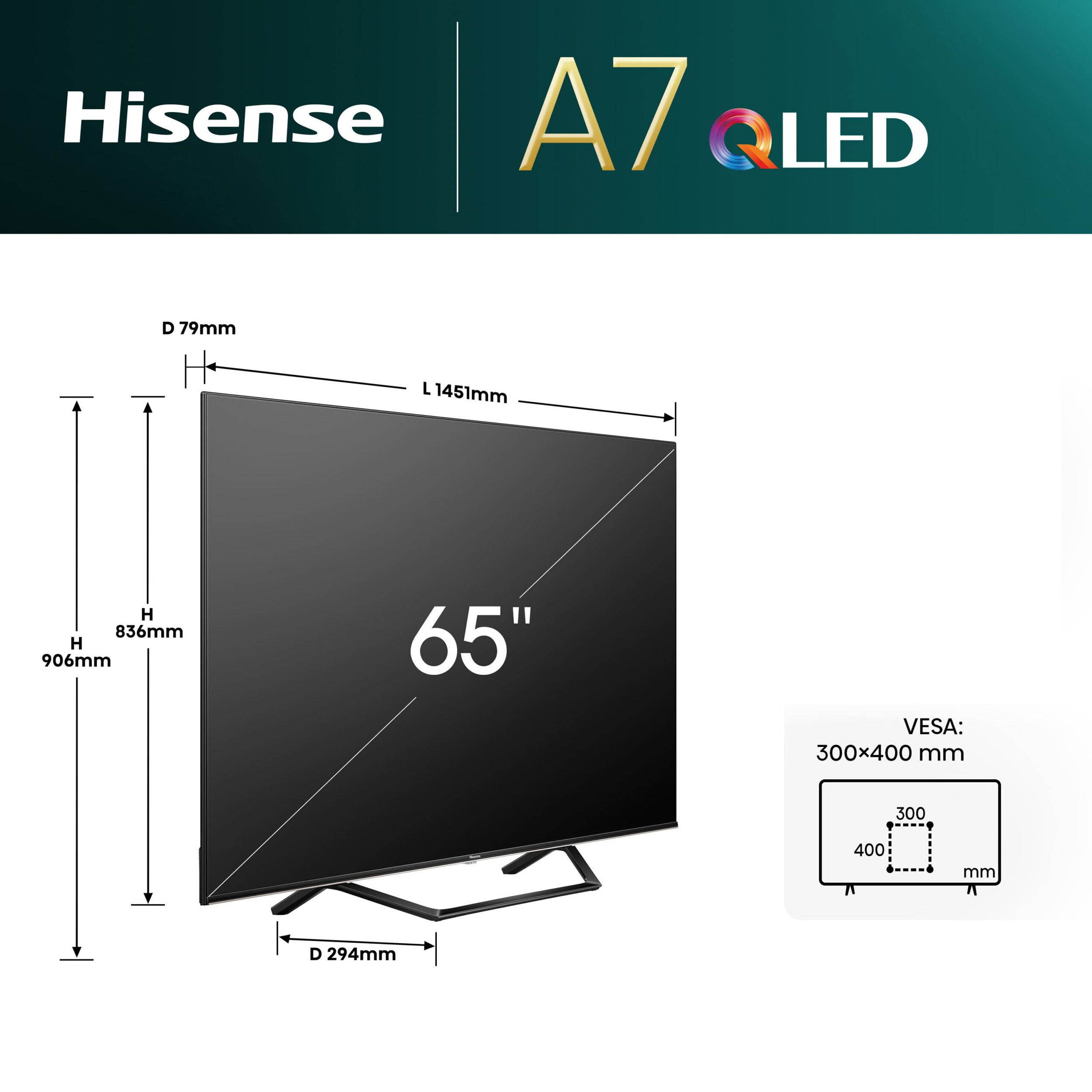 Телевизор HISENSE 65" OLED 4K 65A7NQ (20013980)