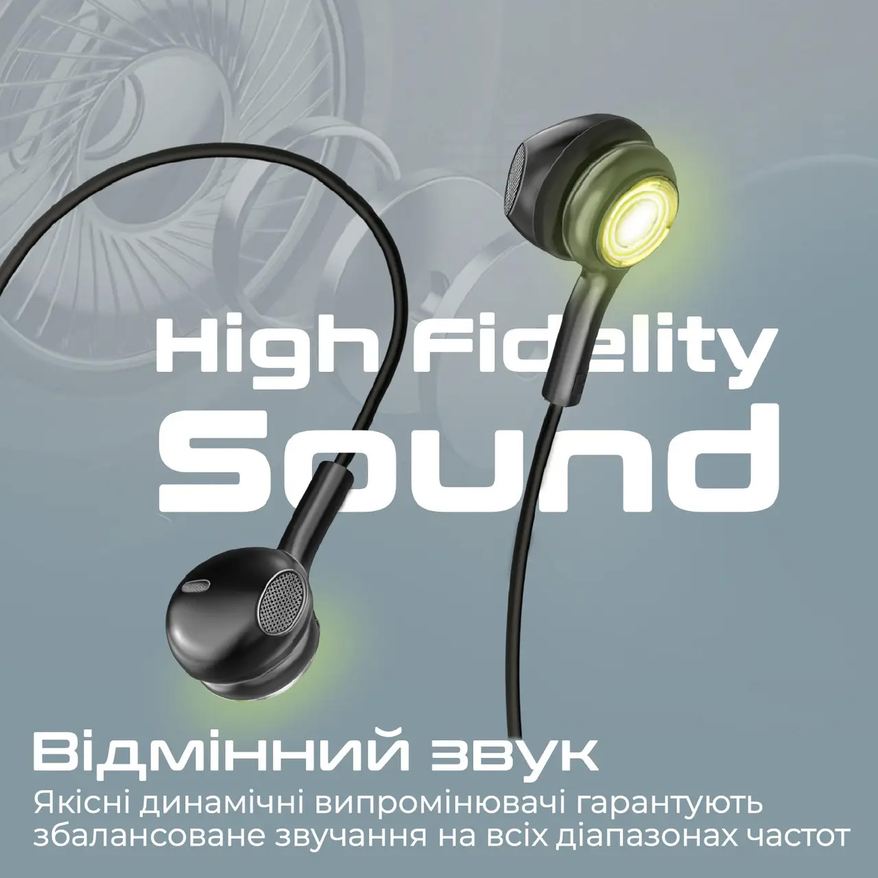 Наушники PROMATE LumiBuds-C Black
