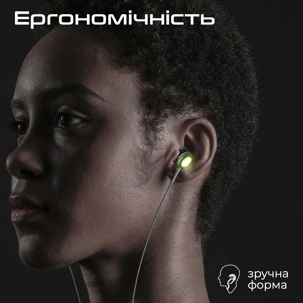 Наушники PROMATE LumiBuds-C Black