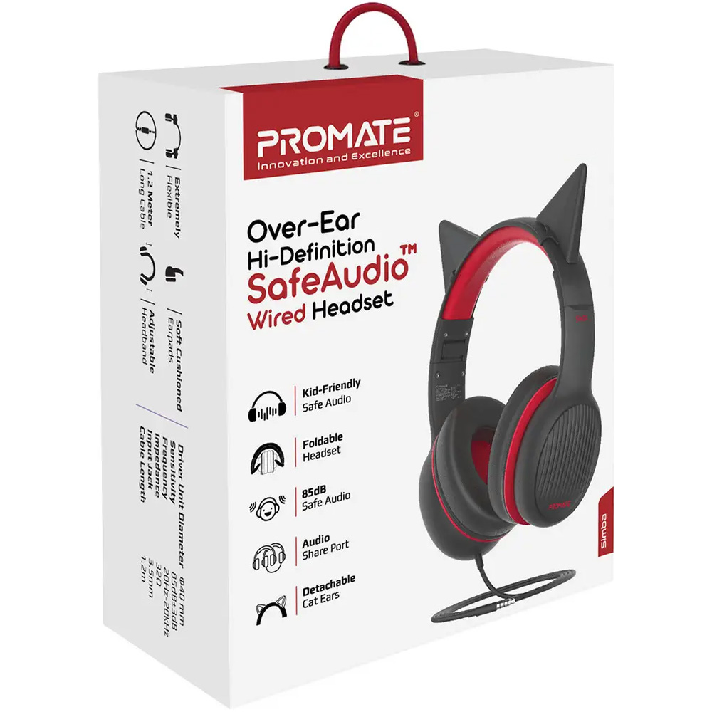 Наушники PROMATE Simba Onyx