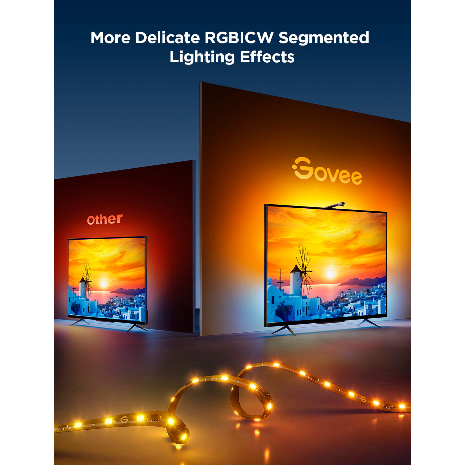 Набір адаптивного підсвічування GOVEE H6099 Backlight 3 Lite for 40"-50" RGBICW 2.4м (H60973D1)