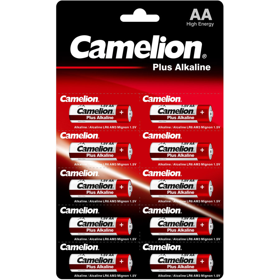 Батарейка CAMELION Plus Alkaline AA 10шт/уп (LR6-BP1X10P)