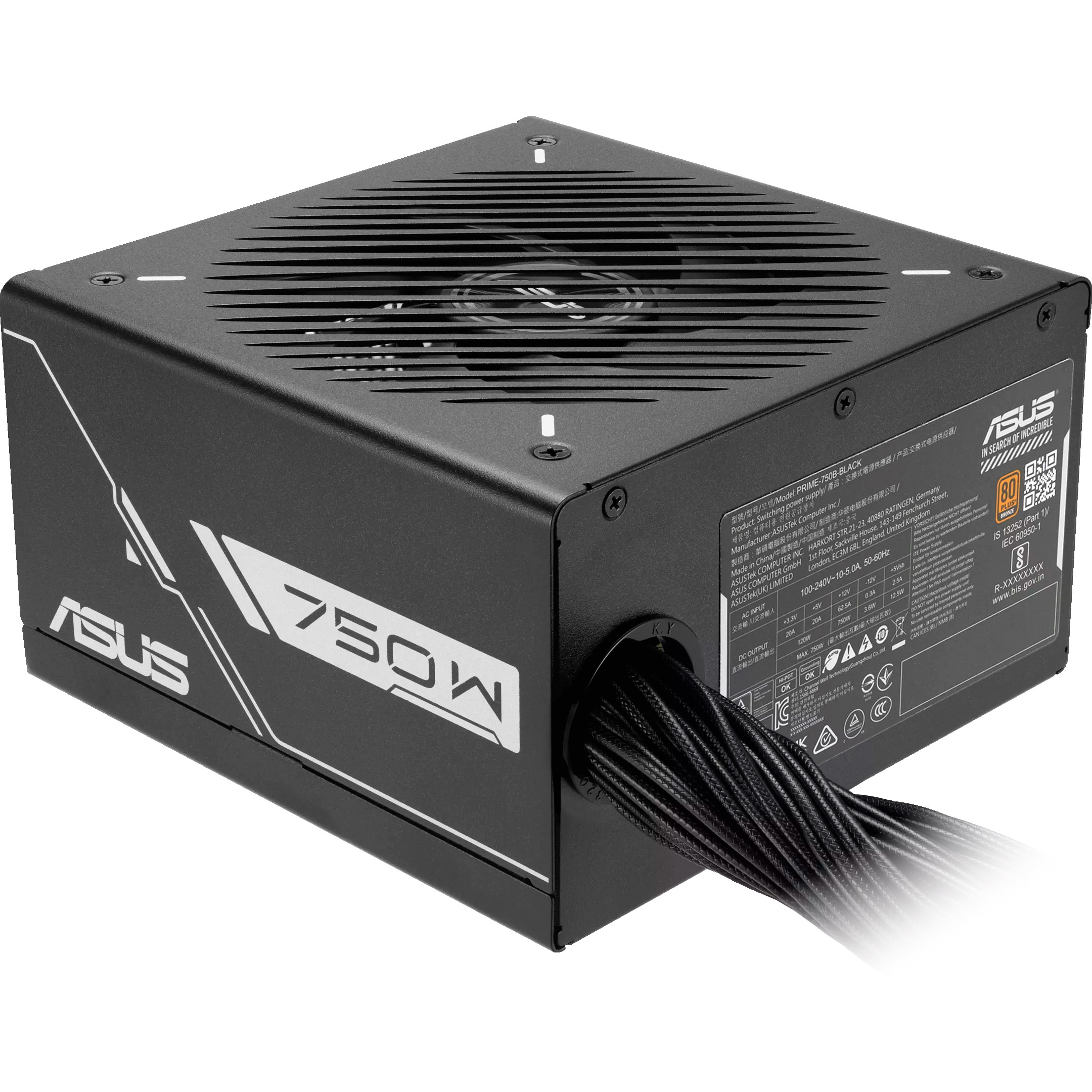 Блок питания 750W ASUS Prime 750W Bronze (90YE00Y0-B0NA00)